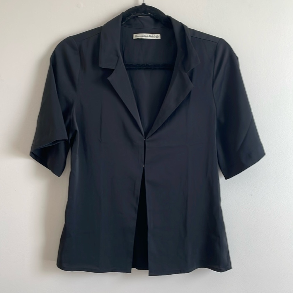 Abercrombie & Fitch Collared Black Blouse - Size S